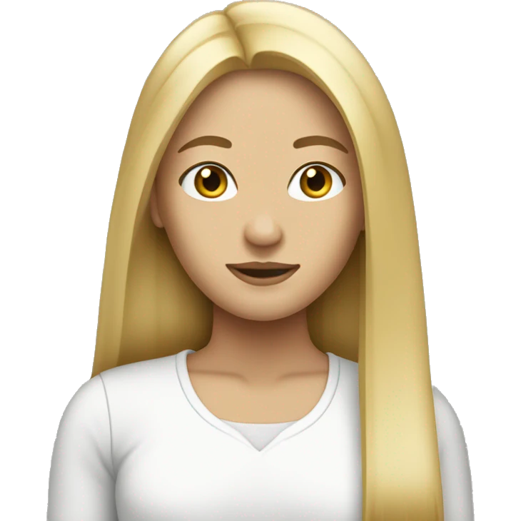 blond long straight haired woman emoji