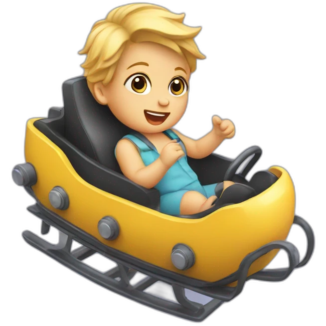 Baby on a rollercoaster emoji