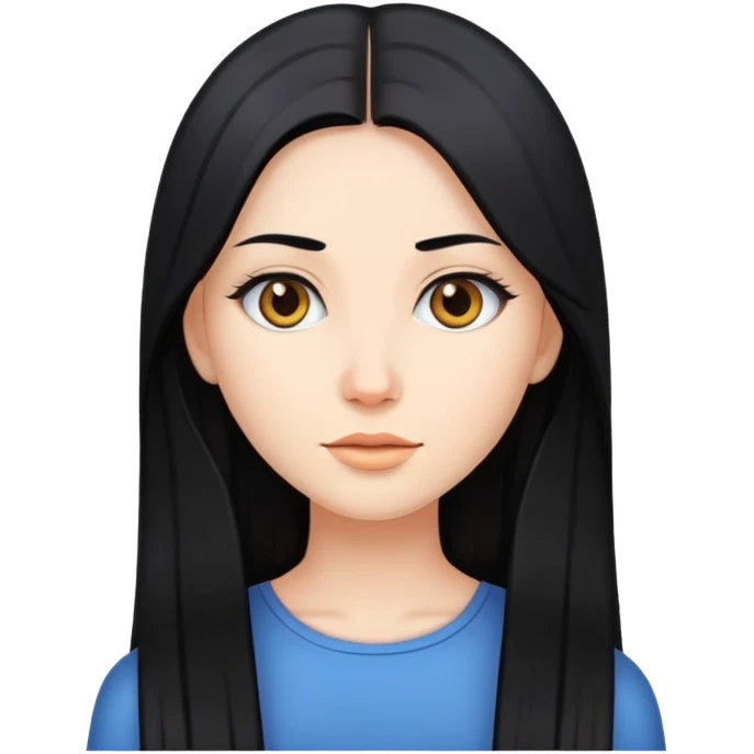 Jaz. Aúna mujer con cabello lacio, largo piel blanca  emoji