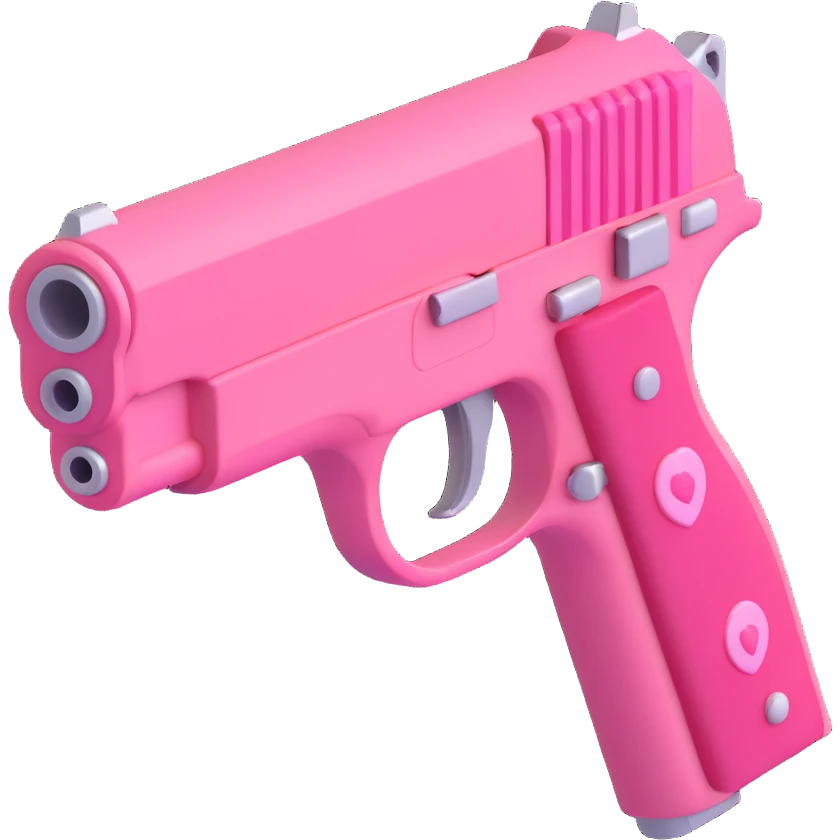 Pink heart pistol emoji