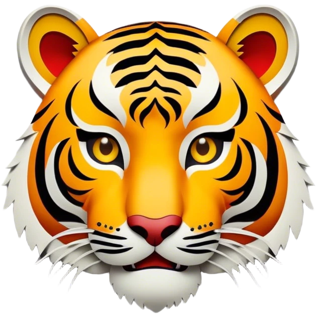 CHINESE PAPER CUTTING,TIGER emoji