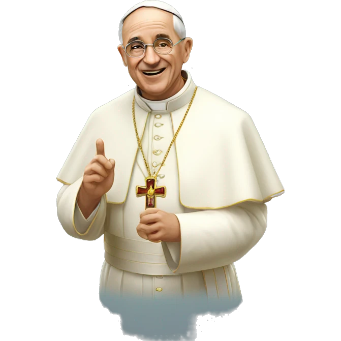 el papa tomando sol  emoji