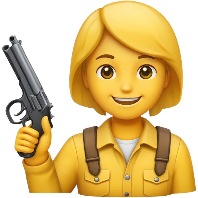 Smile face holding gun to its head emoji