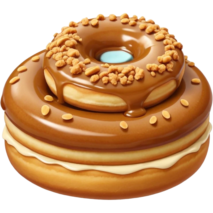 Mini doughnuts with biscoff crumble on top  emoji