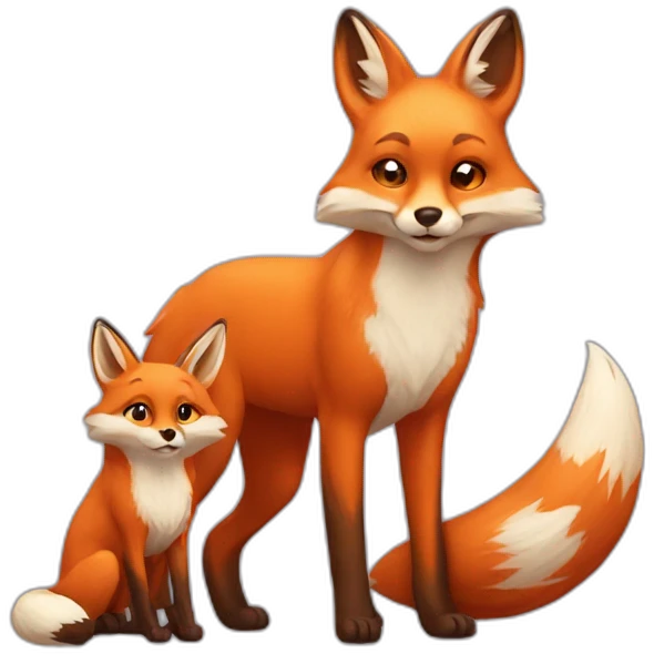 Fox with bunni emoji