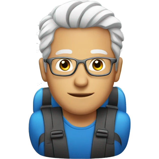 Man traveling in sport car emoji