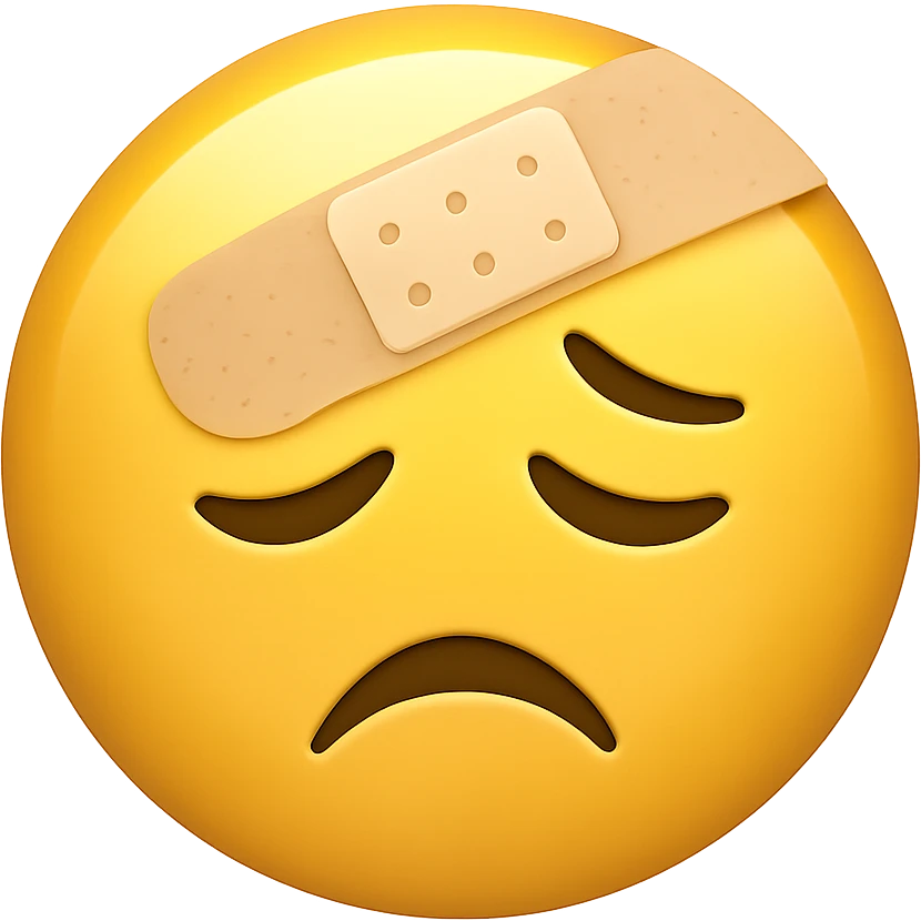 face with bandage emoji emoji
