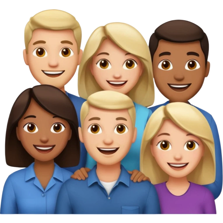 a group of 4 people all of SAME AGE GROUp two men n two women emoji