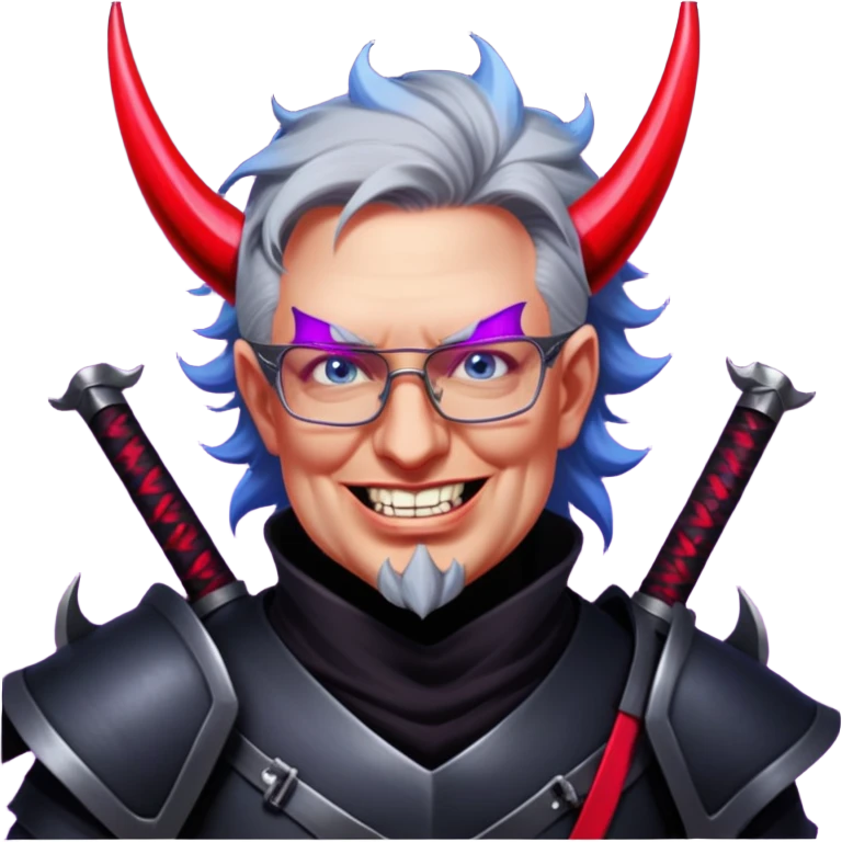 Demon-Horned Warrior emoji