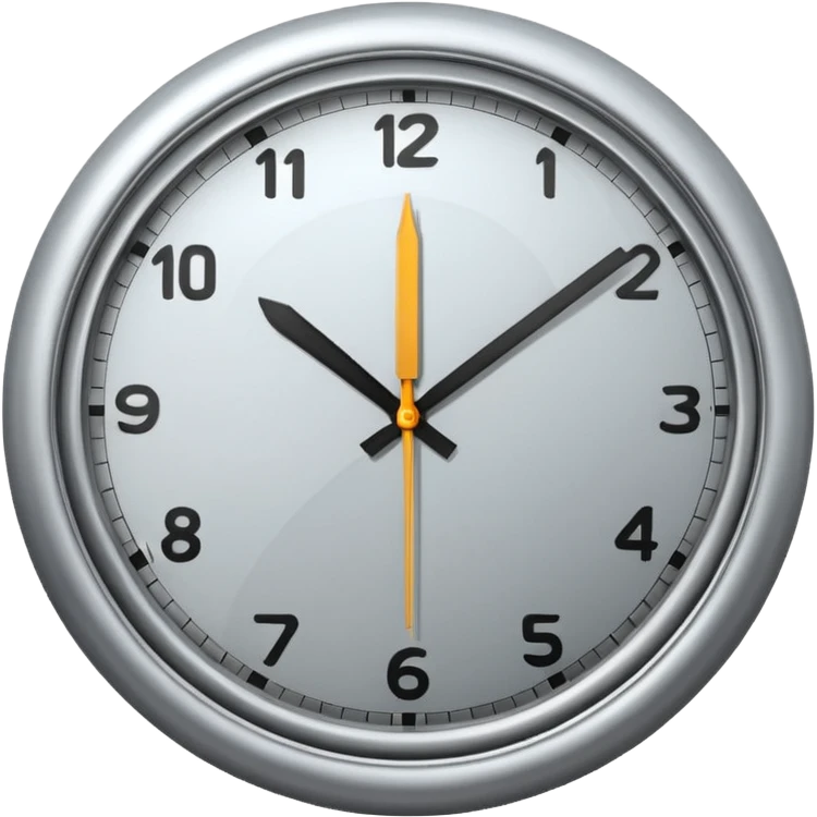 A clock emoji is drawn without any details that would suggest it's a clock. emoji