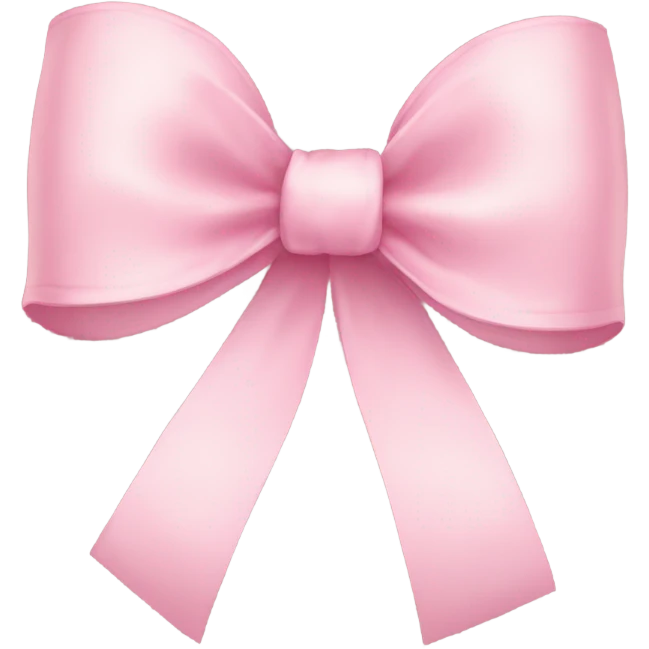 light pink ribbon bow emoji