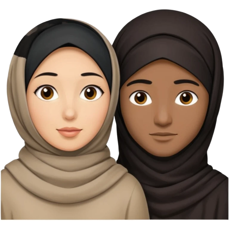 Mixed hijabi wife black husband black hair  emoji