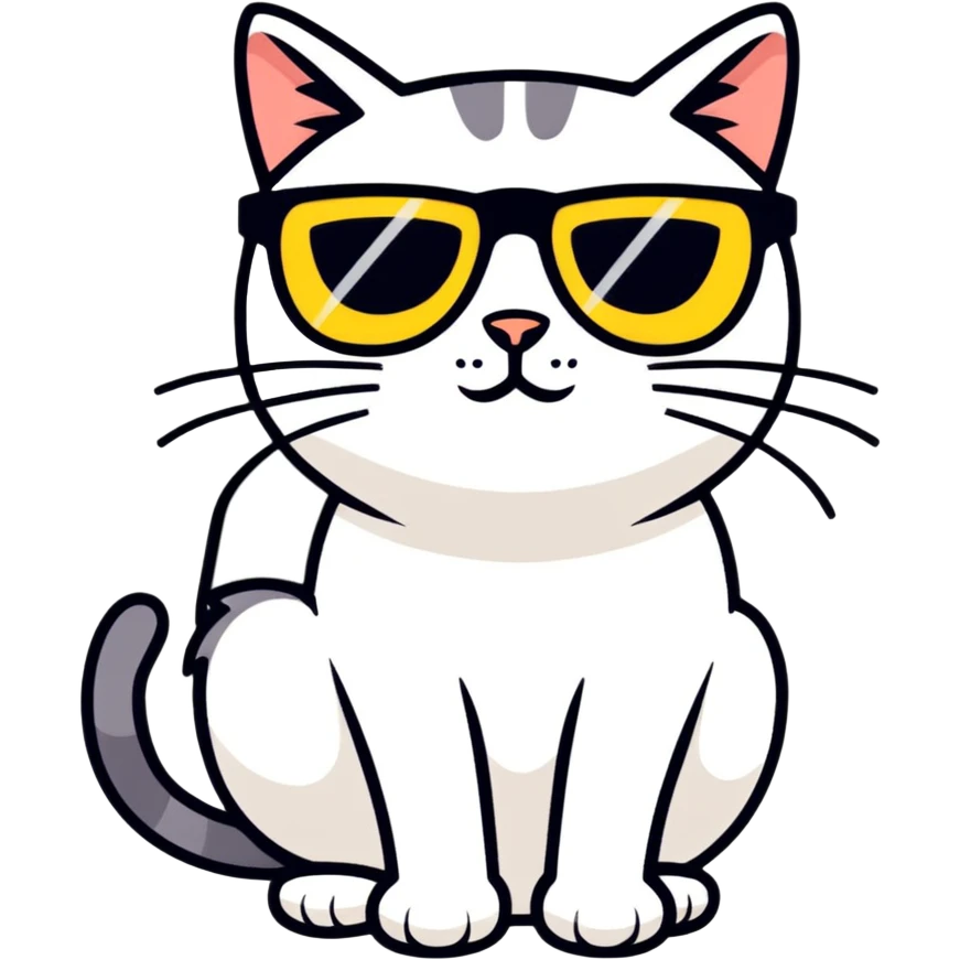 Cat with sunglasses emoji