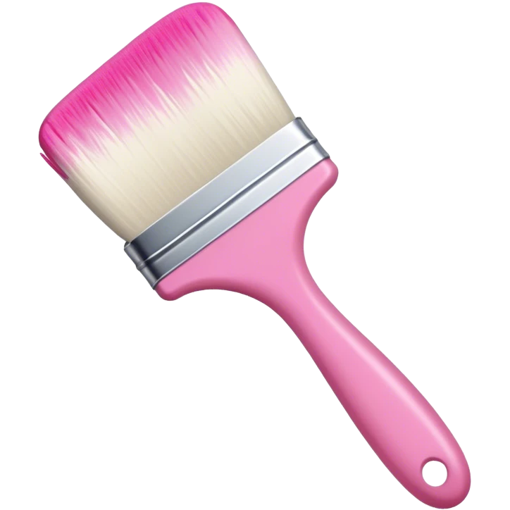 White brush, pink paint emoji