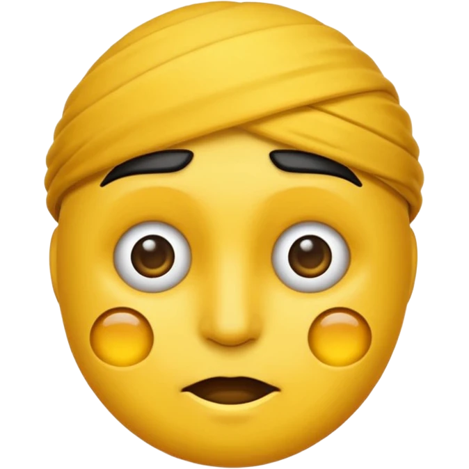 Emoji fatigué avec des cernes sous ses yeux et un expression de paresseux emoji