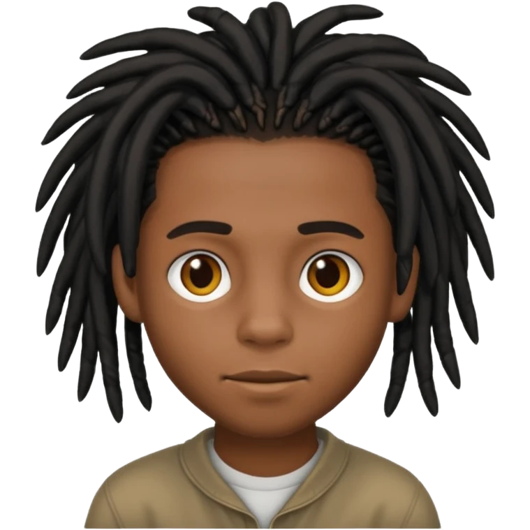 black boy with black dreadlocks  emoji