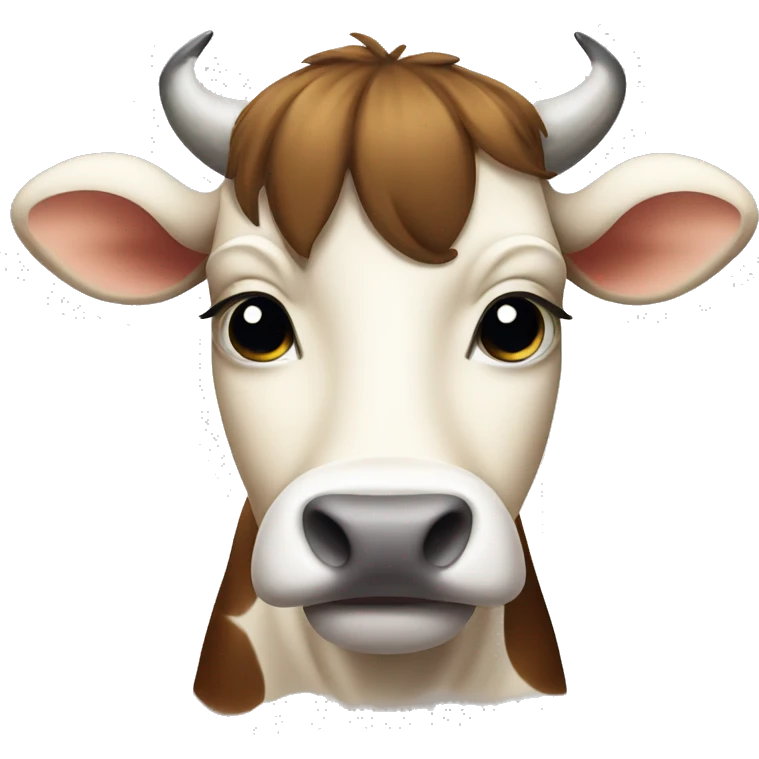 cow with girl face emoji