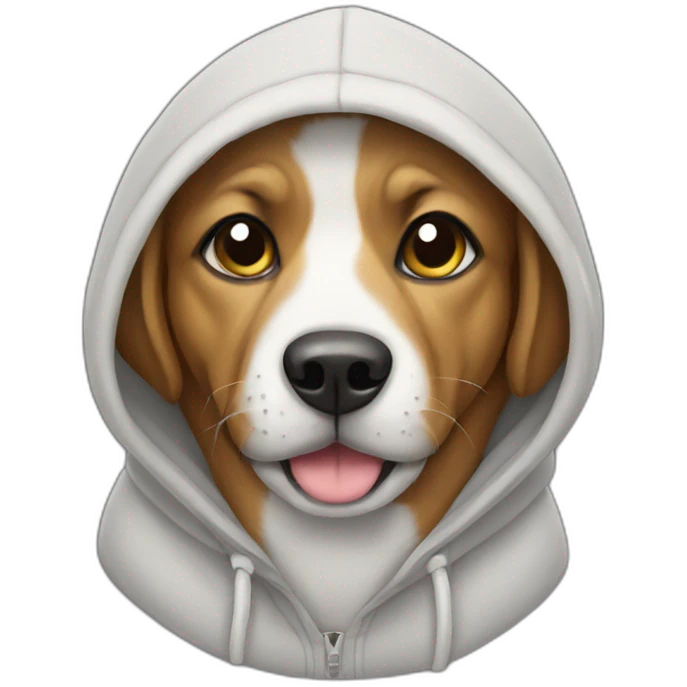 Dog wearing a hoodie  emoji