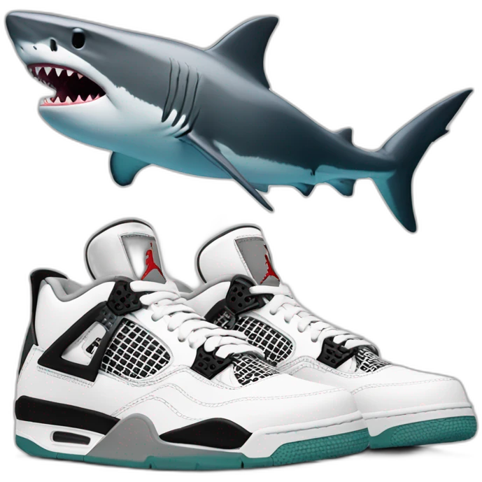 Shark with jordan 4 emoji
