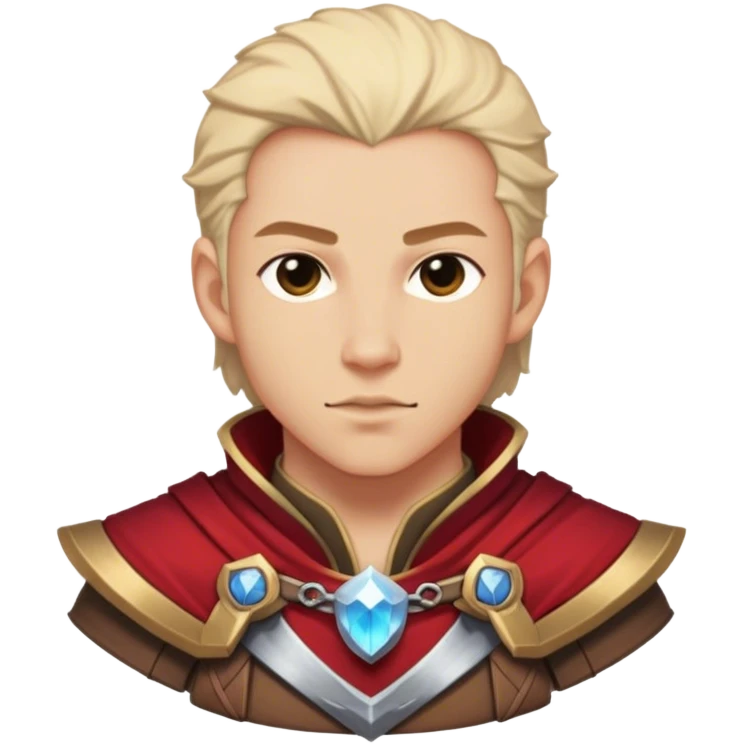 DnD character. The composition is centered, showing only the head and upper chest, ensuring perfect symmetry and alignment. emoji