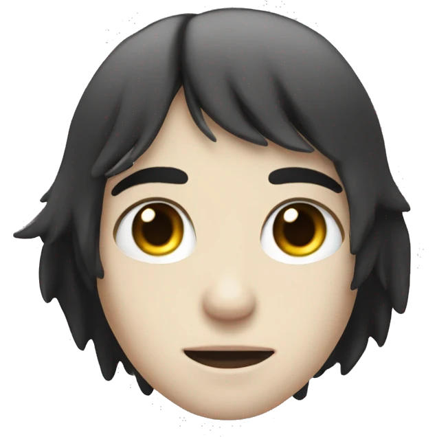 single eyelid white skin black hair boy emoji