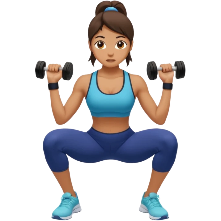 woman doing squat emoji