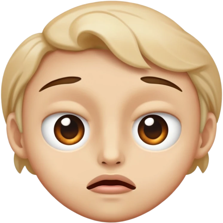 face staring into soul with mouth slightly agape  emoji