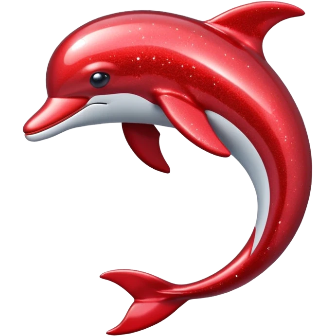 red glitter dolphin emoji