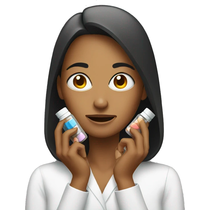 Woman taking pills emoji