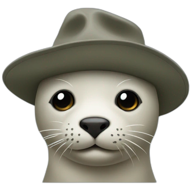 seal wearing a hat emoji