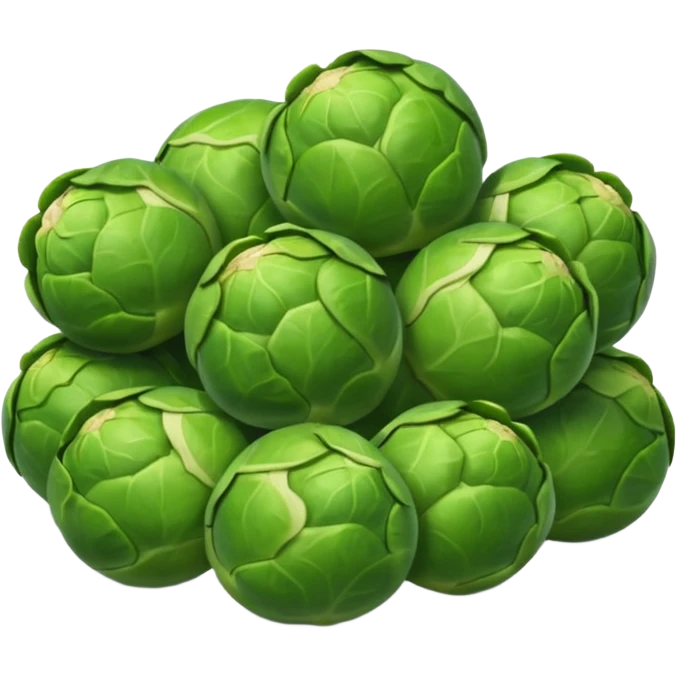brussel sprouts, round and green emoji