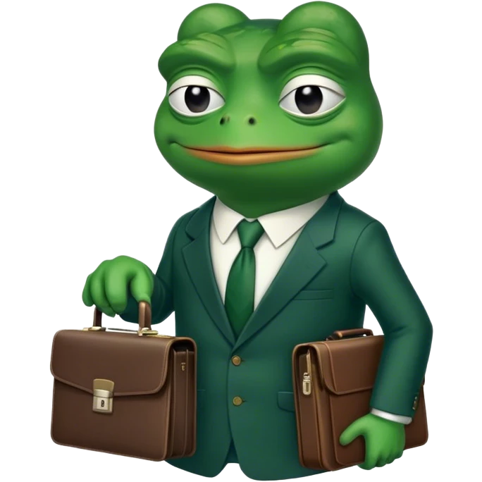 Pepe the Frog as a trader emoji