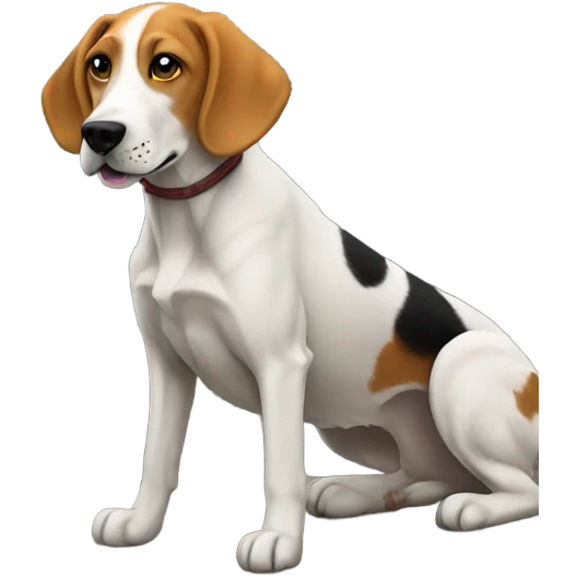 American Foxhound in mountains emoji