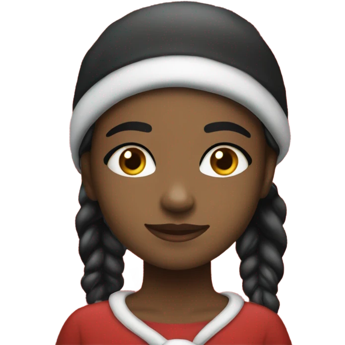 Black girl on Christmas Eve ￼ emoji