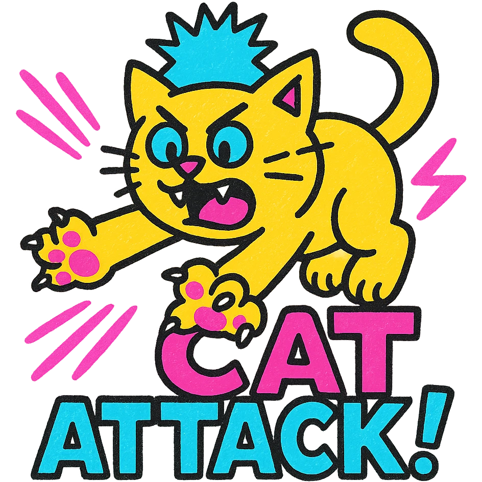 cat attack emoji