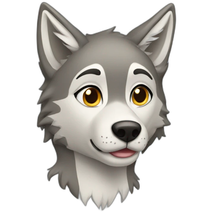 Fille loup emoji