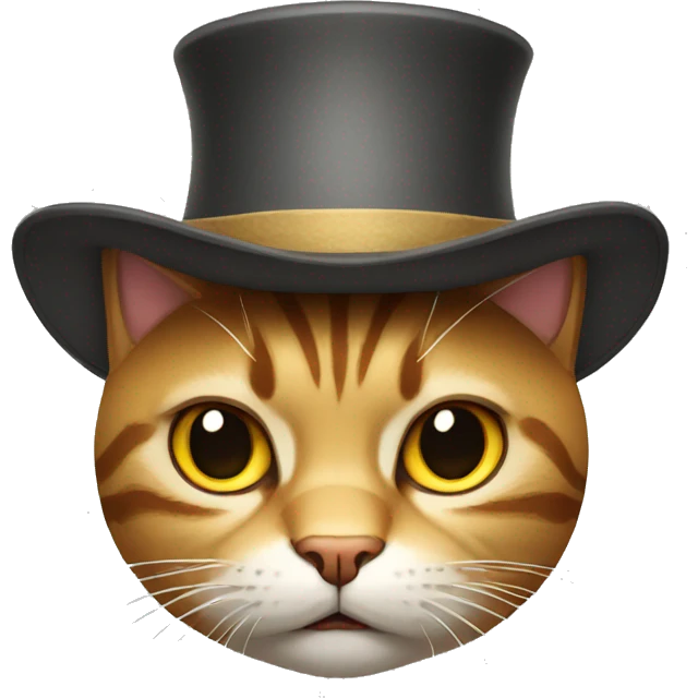 Angry cat with hat emoji