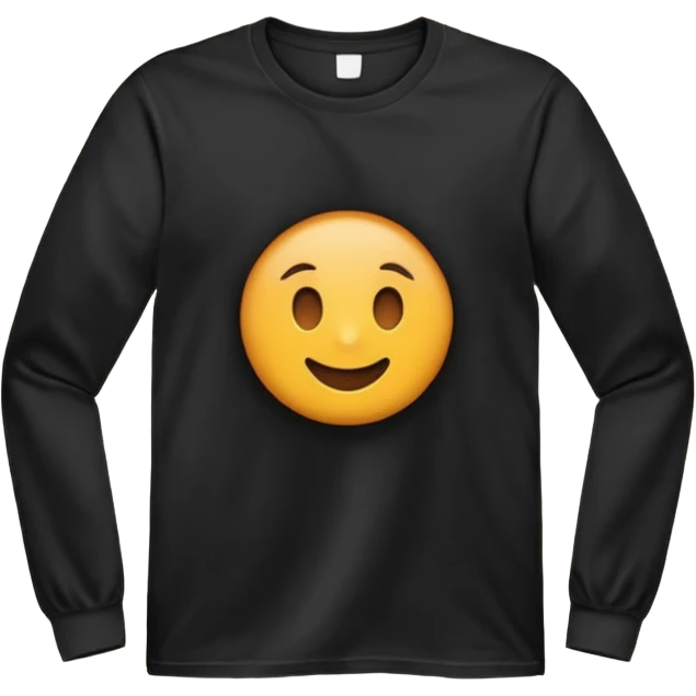 long sleeve t-shirt no face emoji