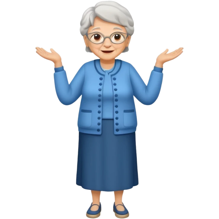 Make a grandma but with a full body emoji