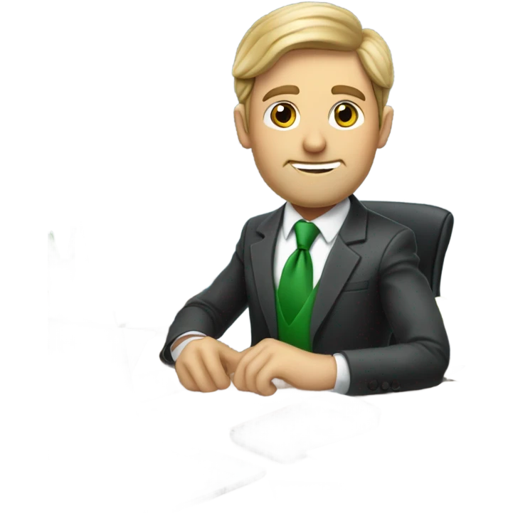 Irish man working in an office emoji