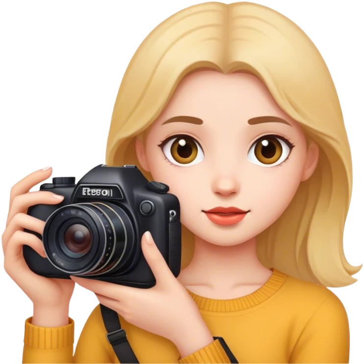Girl with camera emoji