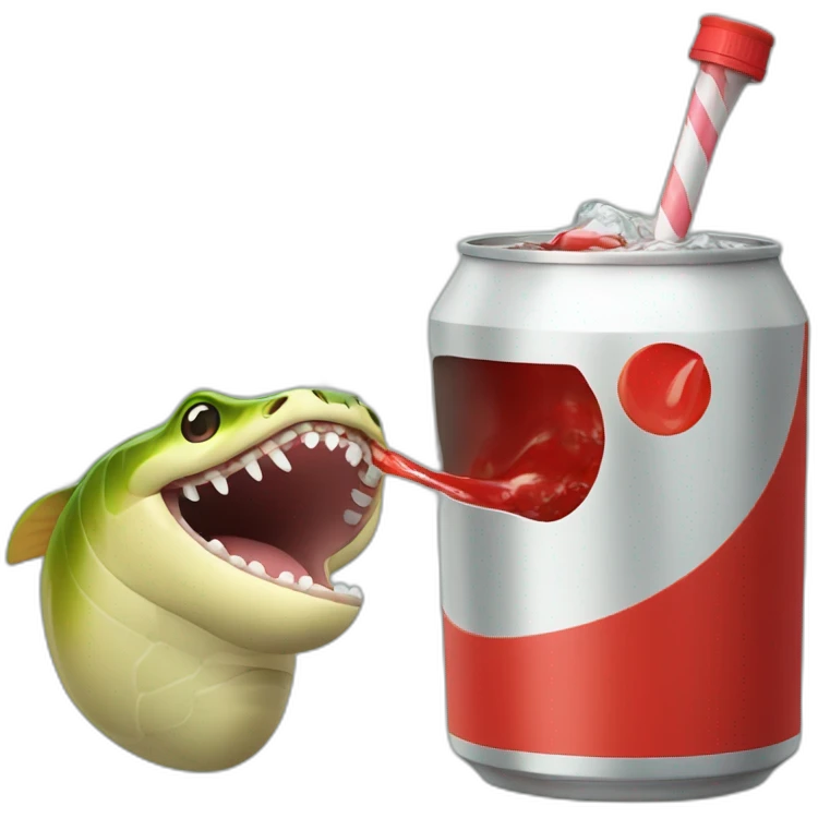 Moray drinks coca emoji