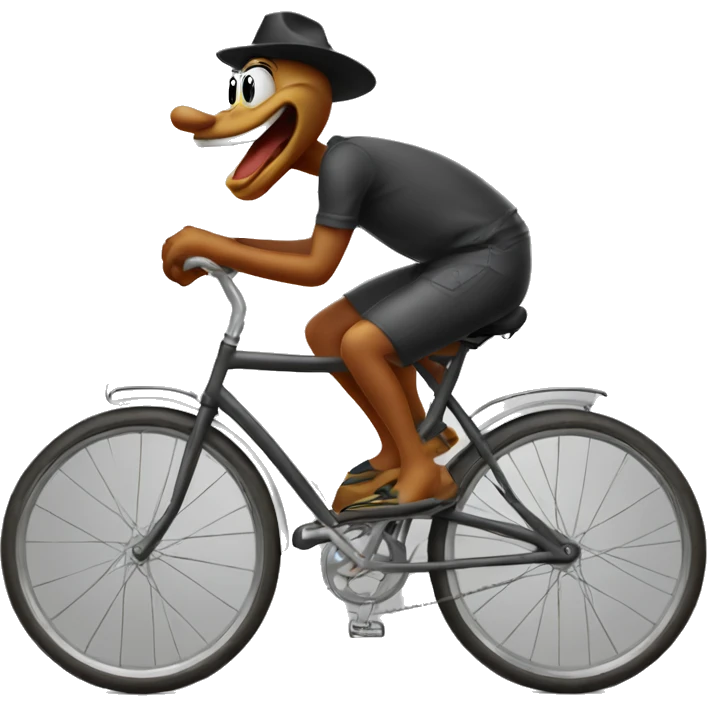 Looney toon on bicycle emoji