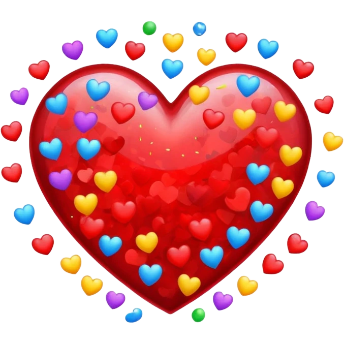 heart with a confetti fill emoji