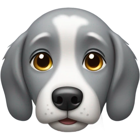 Grey dog being patted  emoji
