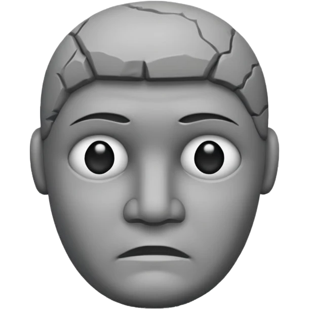Make this emoji in professional vesion 🗿 emoji