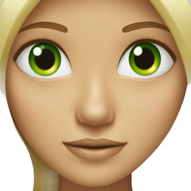 Blonde girl with green eyes emoji