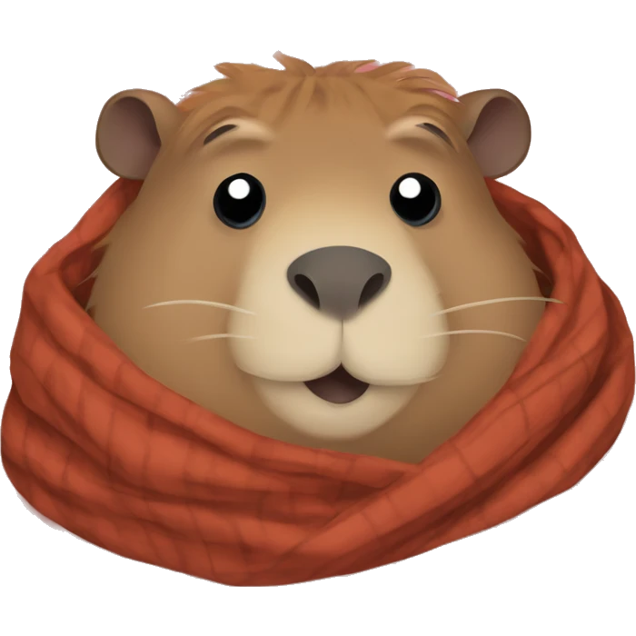 Capybara in a blanket emoji