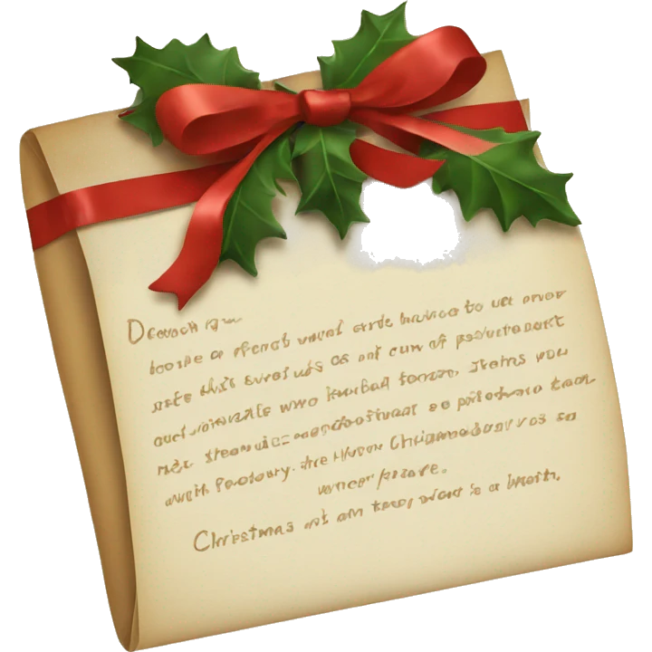christmas letter emoji