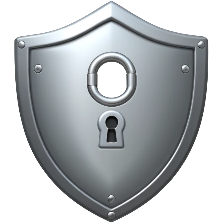 shield with a lock symbol inside emoji